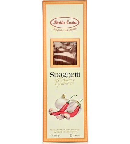 Спагетти Dalla Costa с чесноком и чили 500 г