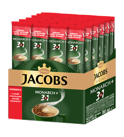 Кофейный напиток Jacobs Monarch 3в1 растворимый 15 г 24 шт