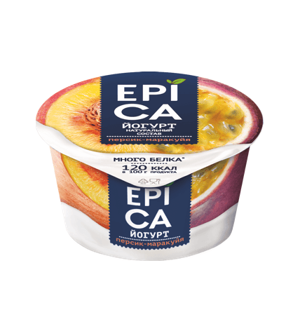 Йогурт Epica персик-маракуйя 4,8% 130 г