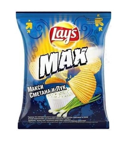 Чипсы Lay's Max картофельные сметана и лук 80 г