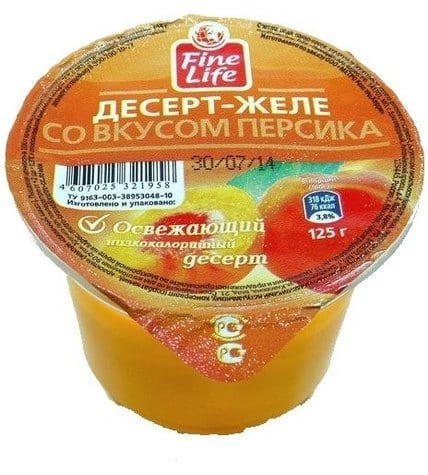 Десерт-желе Fine Life со вкусом персика