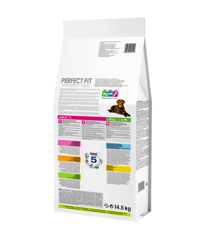 Корм Perfect Fit сухой для взрослых собак от 1 года средних и крупных пород с курицей 14,5 кг купить