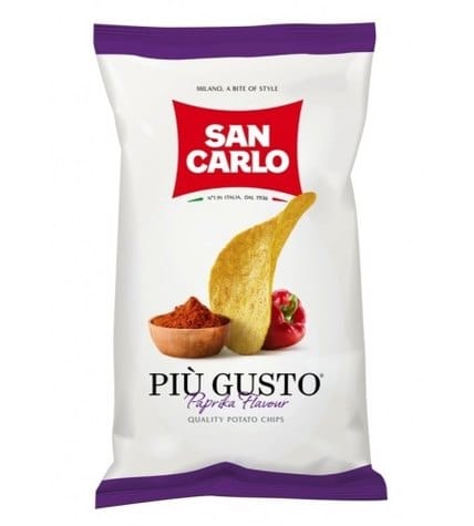 Чипсы San Carlo Piu Gusto картофельные с паприкой
