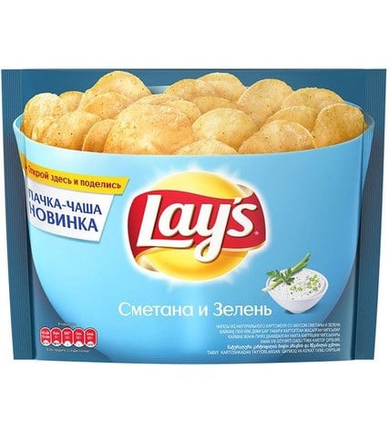 Чипсы Lay's картофельные сметана и зелень 240 г