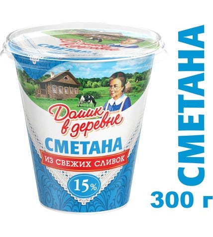 Сметана Домик в деревне 15 % 300 г