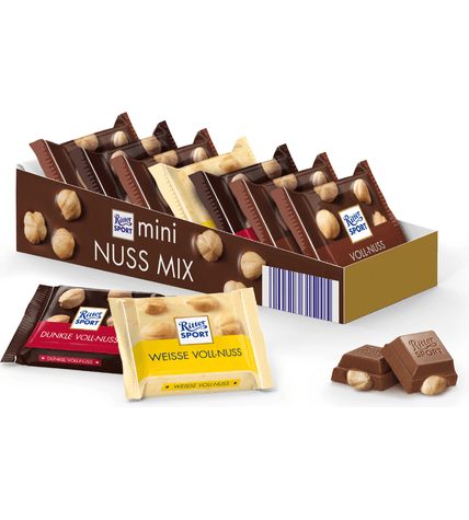 Набор мини-шоколада Ritter Sport Nuss Mix с цельным орехом 116 г