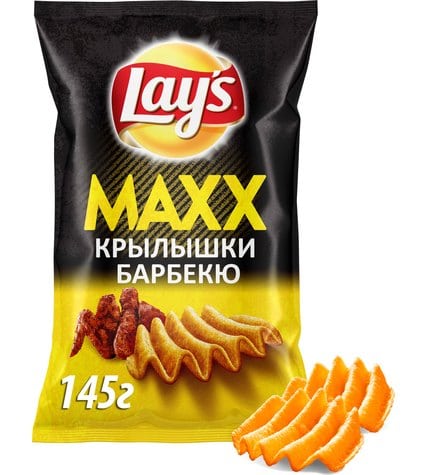 Чипсы Lay’s Maxx картофельные куриные крылышки барбекю