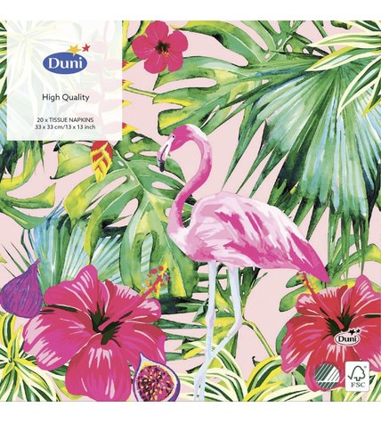 Салфетки Duni Aloha Floral бумажные 33 см 20 шт