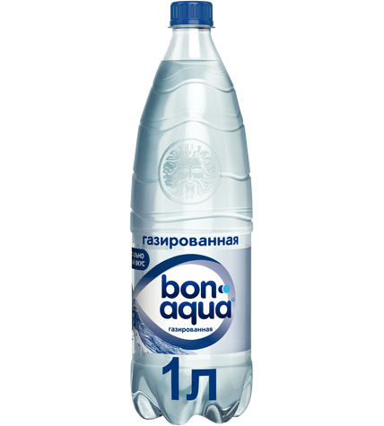Вода минеральная BonAqua питьевая столовая газированная 1 л