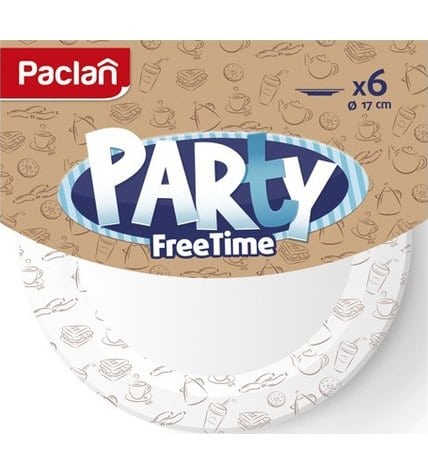 Тарелка бумажная Paclan Party Free Time 17 см 6 шт