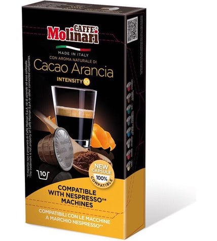 Кофе Molinari Апельсин-шоколад в капсулах 5 г х 10 шт