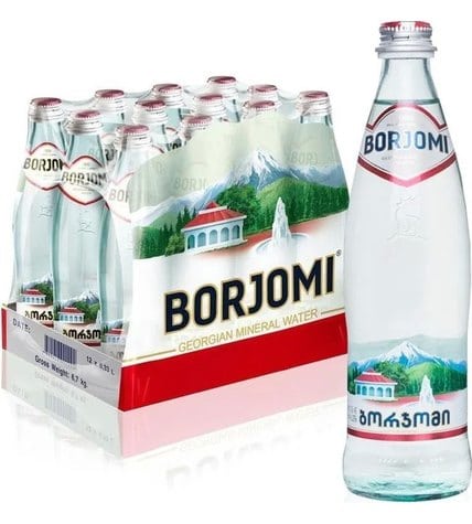 Вода минеральная Borjomi газированная 0,33 л