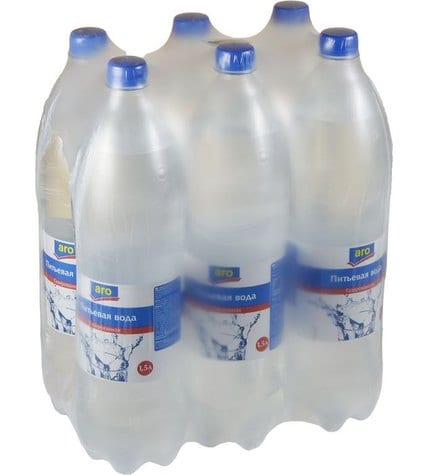 Вода минеральная Aro столовая питьевая газированная 1,5 л