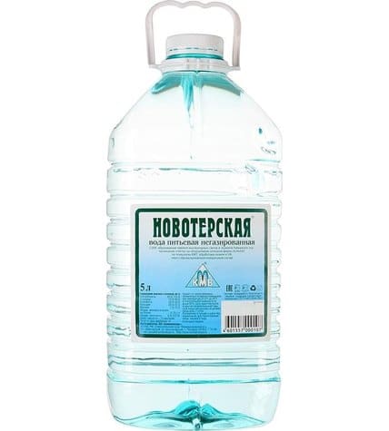 Вода минеральная Новотерская питьевая горная негазированная столовая 5 л