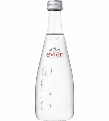 Вода минеральная Evian негазированная столовая 0,33 л в стеклянной бутылке