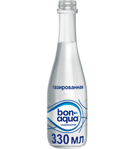 Вода минеральная BonAqua питьевая газированная столовая 0,33 л