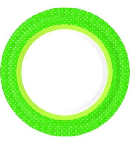 Тарелки одноразовые Duni Green Line бумажные зелёные