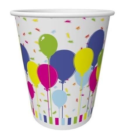 Стакан одноразовый Duni бумажный Balloons and confetti