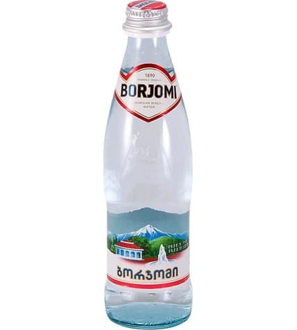 Вода минеральная Borjomi газированная лечебно-столовая 0,33 л в стеклянной бутылке