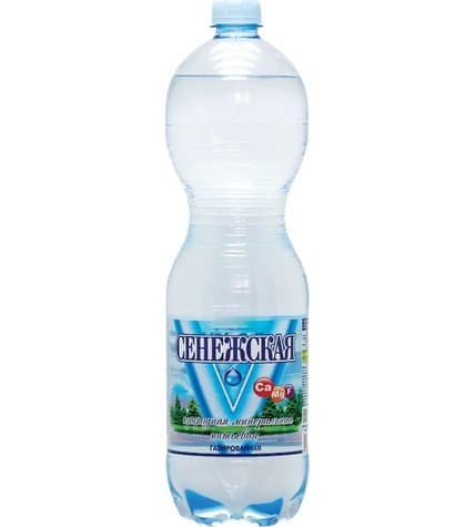 Вода минеральная Сенежская питьевая газированная столовая 1,5 л