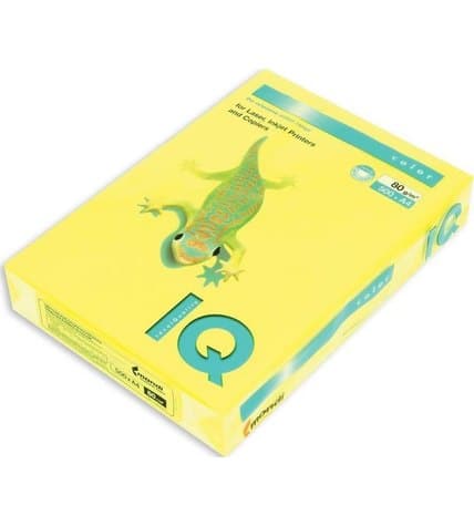 Бумага для печати IQ Color неон желтая А4 80 г/м² 500 листов