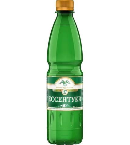 Вода минеральная Ессентуки №17 лечебная газированная 0,5 л в пластиковой бутылке