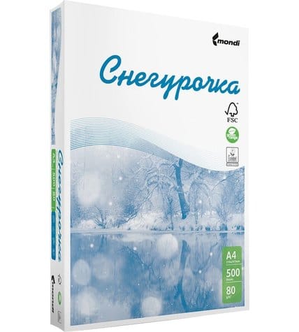 Бумага для печати Снегурочка А4 80г/м² 500 листов