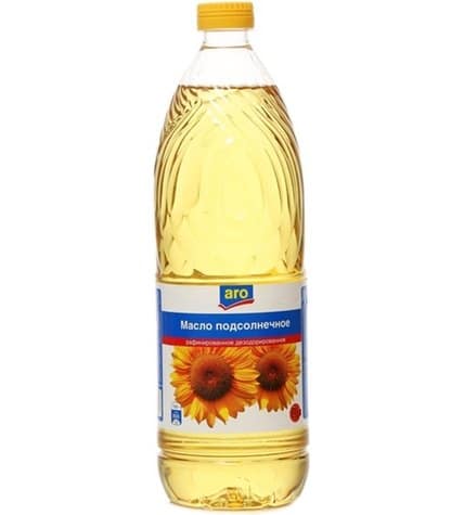 Масло подсолнечное Aro рафинированное дезодорированное 900 г
