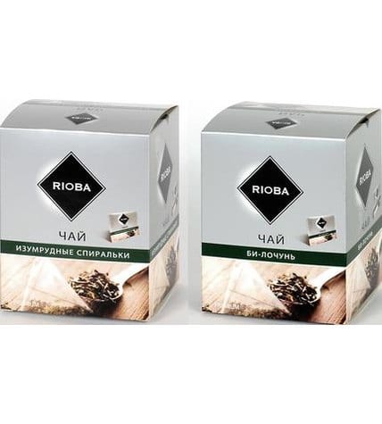 Чай зеленый Rioba Изумрудные спиральки в пирамидках 2 г 20 шт