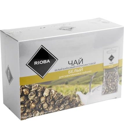 Чай белый Rioba для заваривания в чайнике в пакетиках 5 г 20 шт