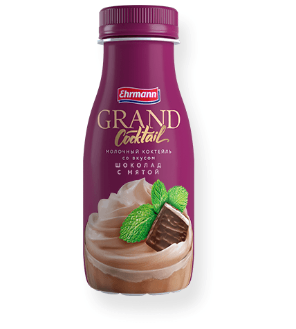 Молочный коктейль Ehrmann Grand Cocktail Мята шоколад 4% 260 г