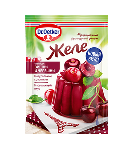 Желе Dr.Oetker со вкусом вишни и черешни 45 г