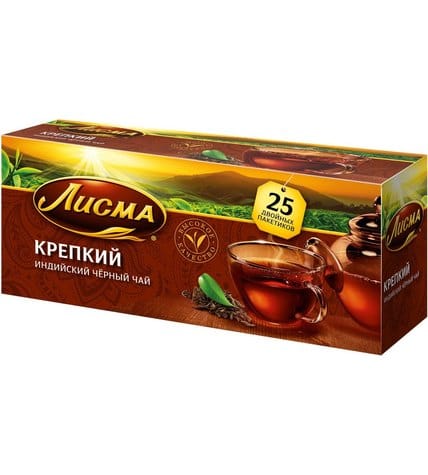 Чай черный Лисма Крепкий в пакетиках 2 г 25 шт (3 шт)