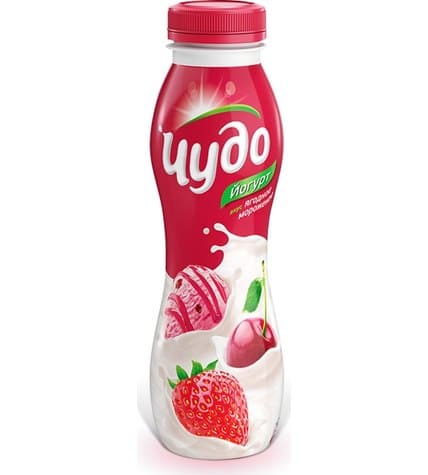 Питьевой йогурт Чудо со вкусом ягодное мороженое 2,4% 690 г