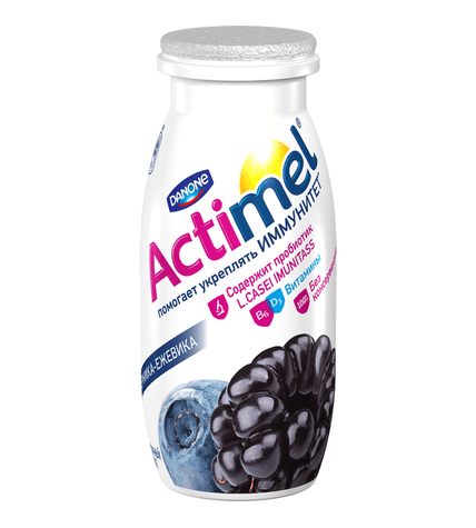 Кисломолочный напиток Actimel черника - ежевика 2,5% 100 г