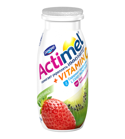 Кисломолочный напиток Actimel киви - клубника 2,5% 100 г