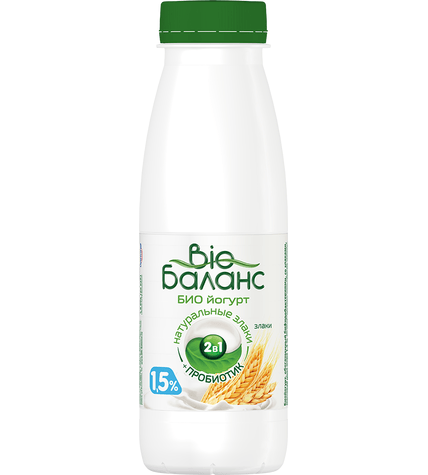 Питьевой биойогурт Bio Баланс злаки 1,5% 330 г