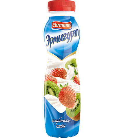 Питьевой йогурт Эрмигурт клубника - киви 1,2% 290 г