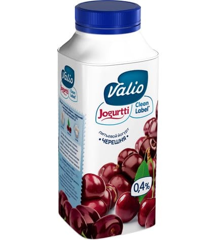 Питьевой йогурт Valio Clean Label черешня 0,4% 330 г