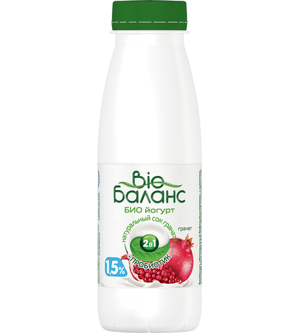 Питьевой биойогурт Bio Баланс гранат 1,5% 330 г