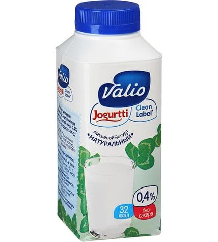 Питьевой йогурт Valio Clean Label натуральный 0,4% 330 г
