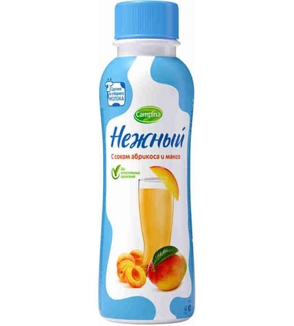 Питьевой йогурт Campina Нежный абрикос - манго 0,1% 285 г