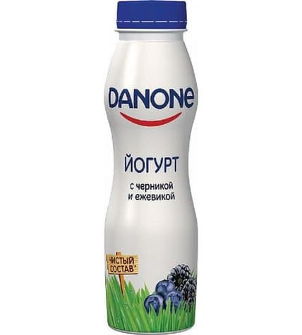 Питьевой йогурт Danone черника - ежевика 2,1% 270 г