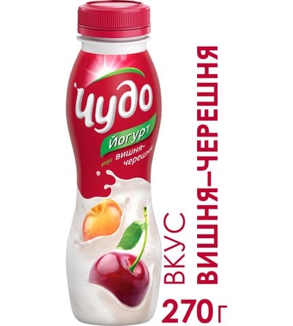 Питьевой йогурт Чудо вишня - черешня 2,4% 270 г
