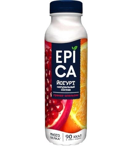 Питьевой йогурт Epica гранат - апельсин 2,5% 290 г