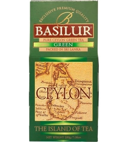 Чай зеленый Basilur Чайный остров Цейлон листовой 100 г