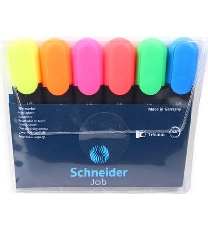 Текстовые маркеры Schneider Job 6 цветов