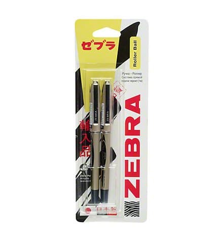 Ручка-роллер Zebra Zeb-roller A x 7, 2 штуки в блистере