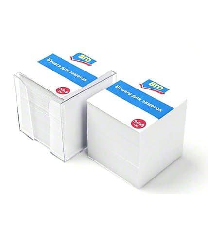 Бумага для записей Aro блок белый в пластиковом боксе 9 х 9 х 9 см