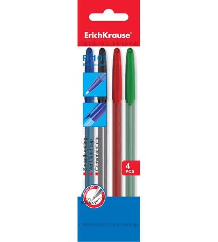 Ручки Erich Krause шариковые 4 цвета